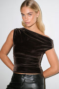 Asymmetric velvet top - Wine tasting