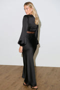 Longsleeve midaxi dress - Noir