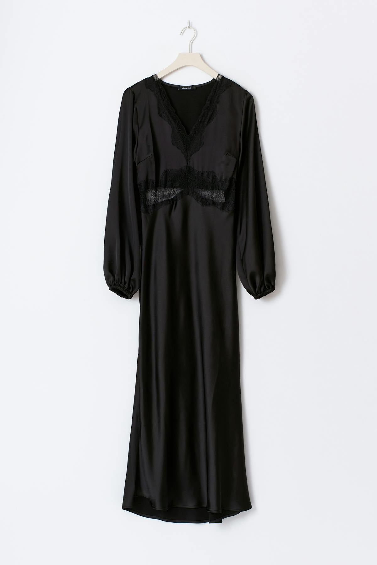 Longsleeve midaxi dress - Noir