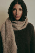 Premium alpaca scarf - Beige melange