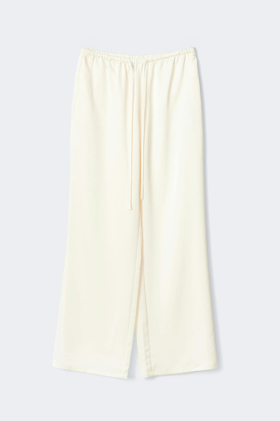 Tall drawstring satin trousers - Noir