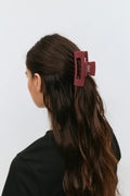 Square hair clip - Vert clair