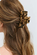 Square hair clip - Rose clair