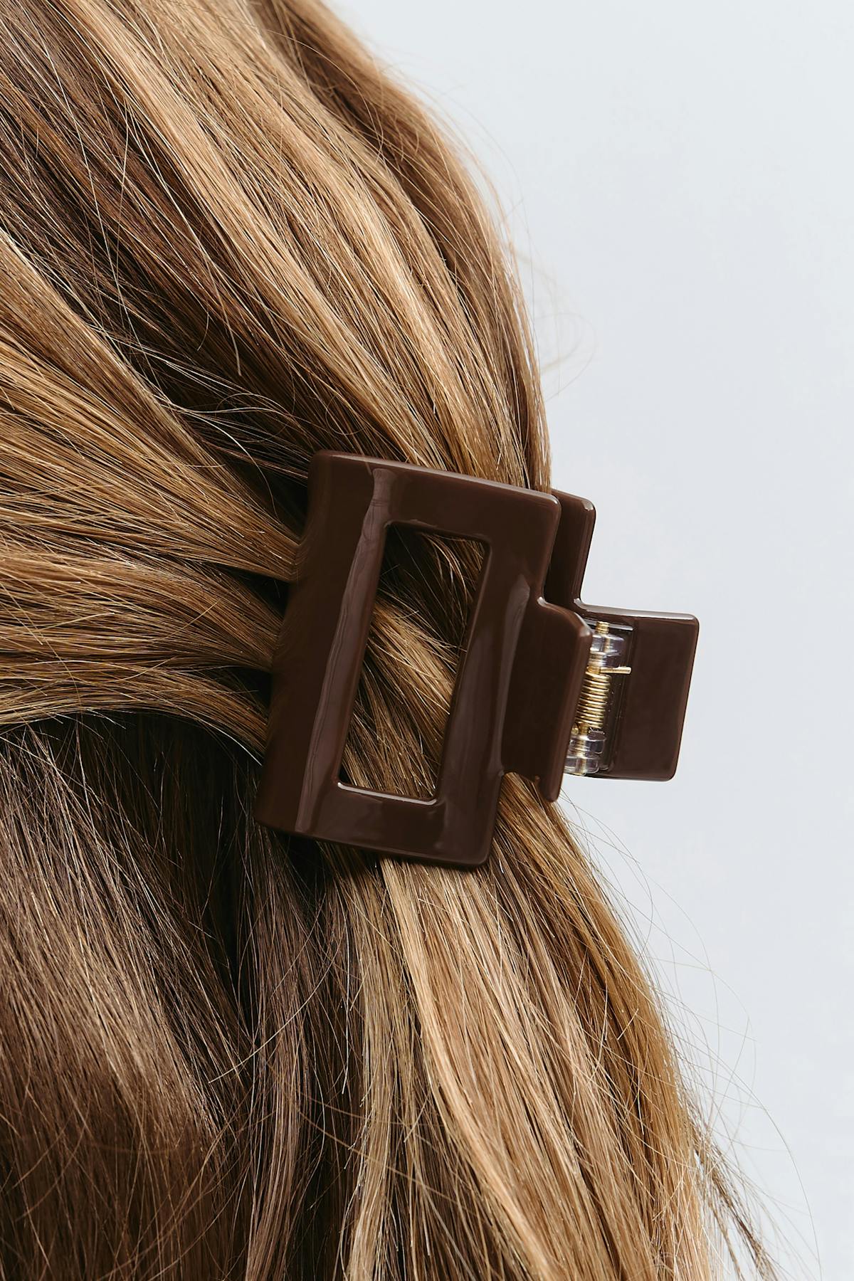 2-pack mini square hair clip - Black/burgundy