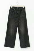 Low wide front seam jeans - Offblack