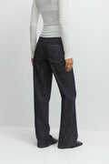 Rhinestone jeans - Offblack
