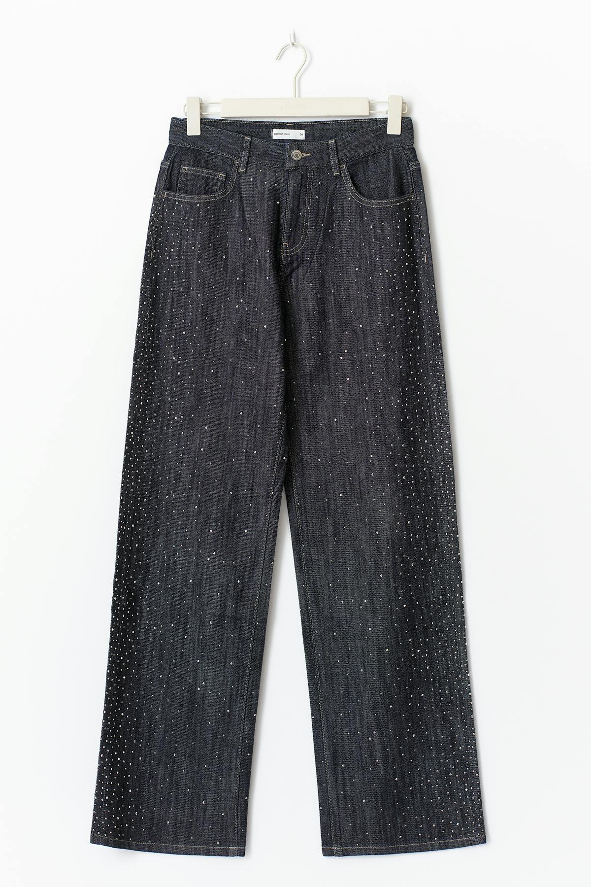Rhinestone jeans - Rinse