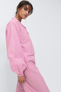 Poplin pyjamas shirt - Pink stripe