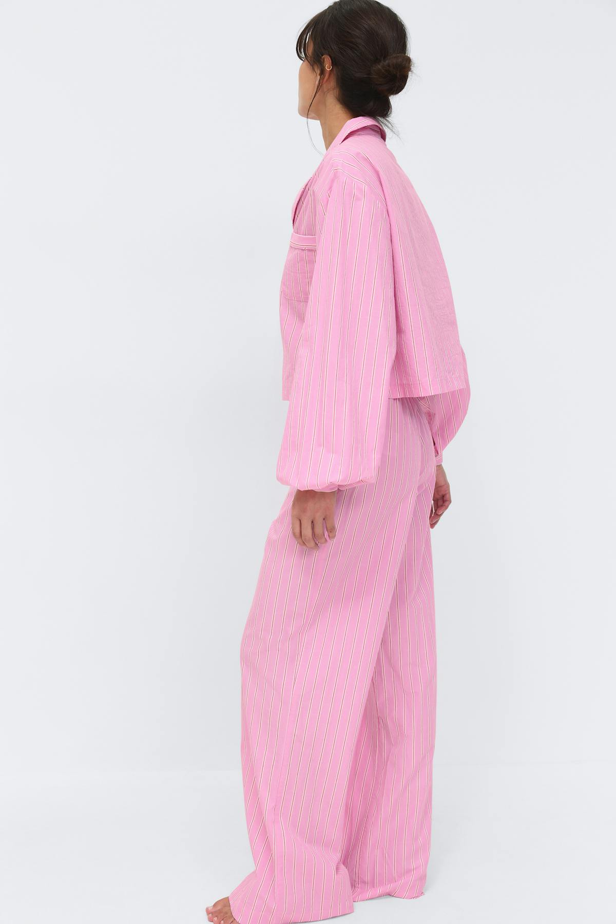 Poplin pyjamas trousers - Pink stripe