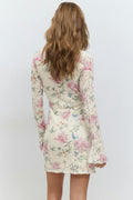 Lace mini dress - Flower aop