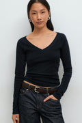 V-neck top - Blanc cassé