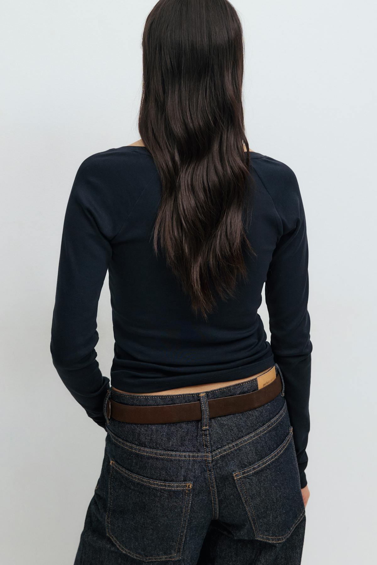 V-neck top - Noir
