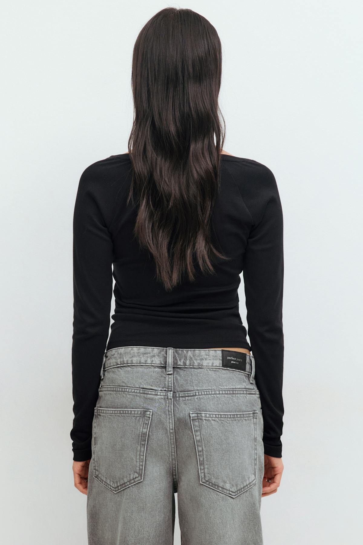 V-neck top - Blanc cassé