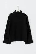 Turtleneck wool knit sweater - Noir