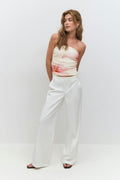 Mesh tube top - Flower aop