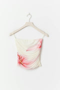 Mesh tube top - Flower aop