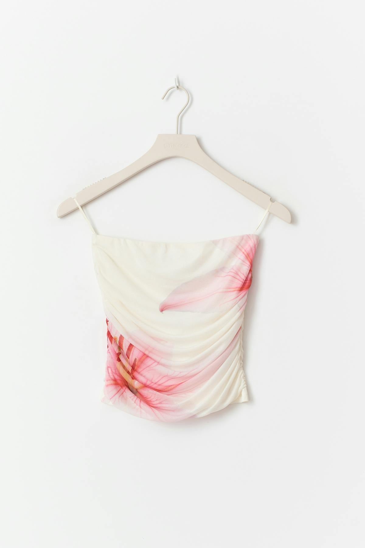 Mesh tube top - Flower aop
