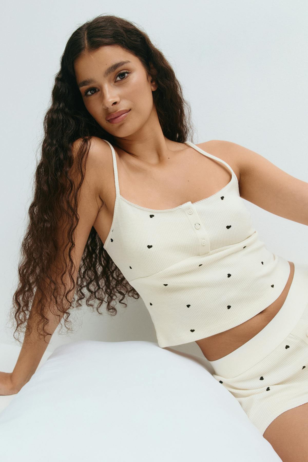 Loungewear singlet - Heart aop