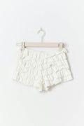 Mini frill shorts - Blanc cassé