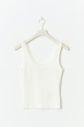 Lace detail tank - Blanc cassé