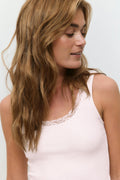 Lace detail tank - Shrinking violet