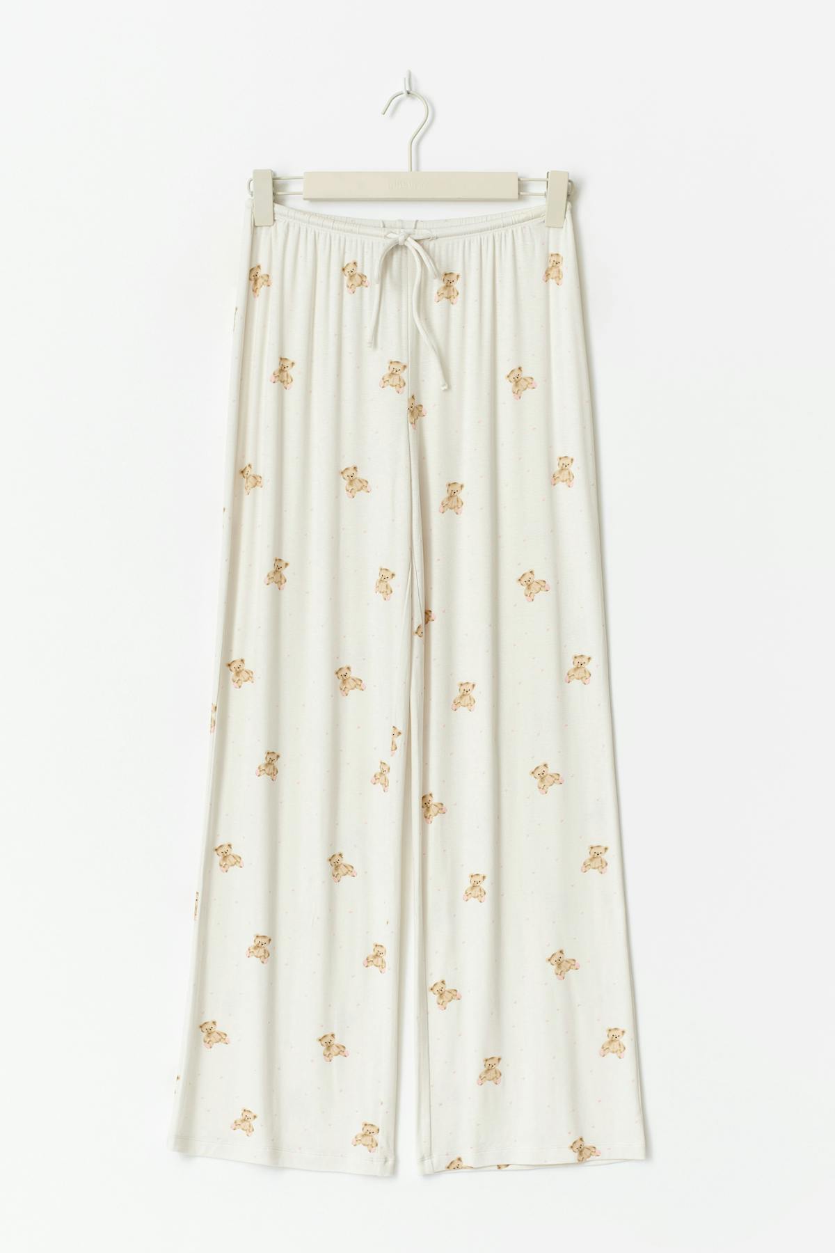 Soft pyjamas trousers - Teddy bear aop