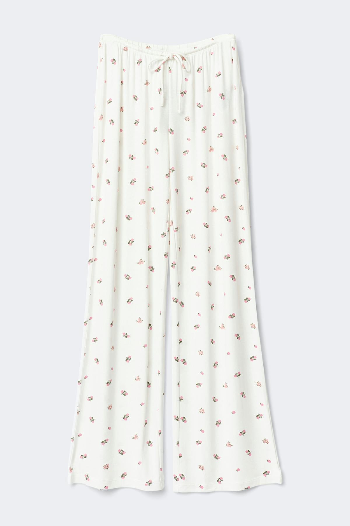 Soft pyjamas trousers - Yellow flower