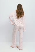 Soft pyjamas trousers - Pink heart aop