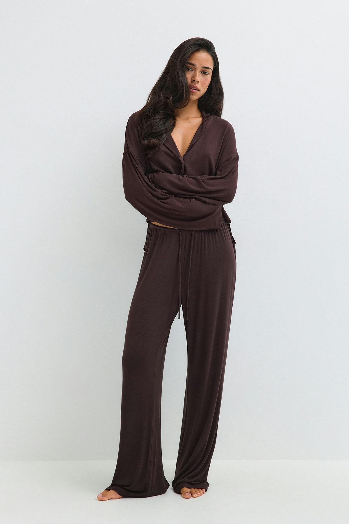 Soft pyjamas trousers - Yellow flower