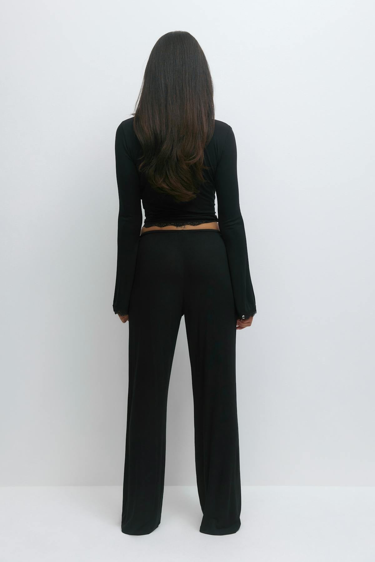 Soft pyjamas trousers - Pink heart aop