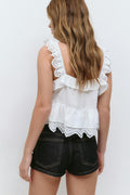Micro denim shorts - Rinse