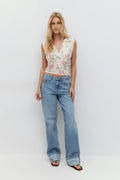 Lace top - Jaune clair