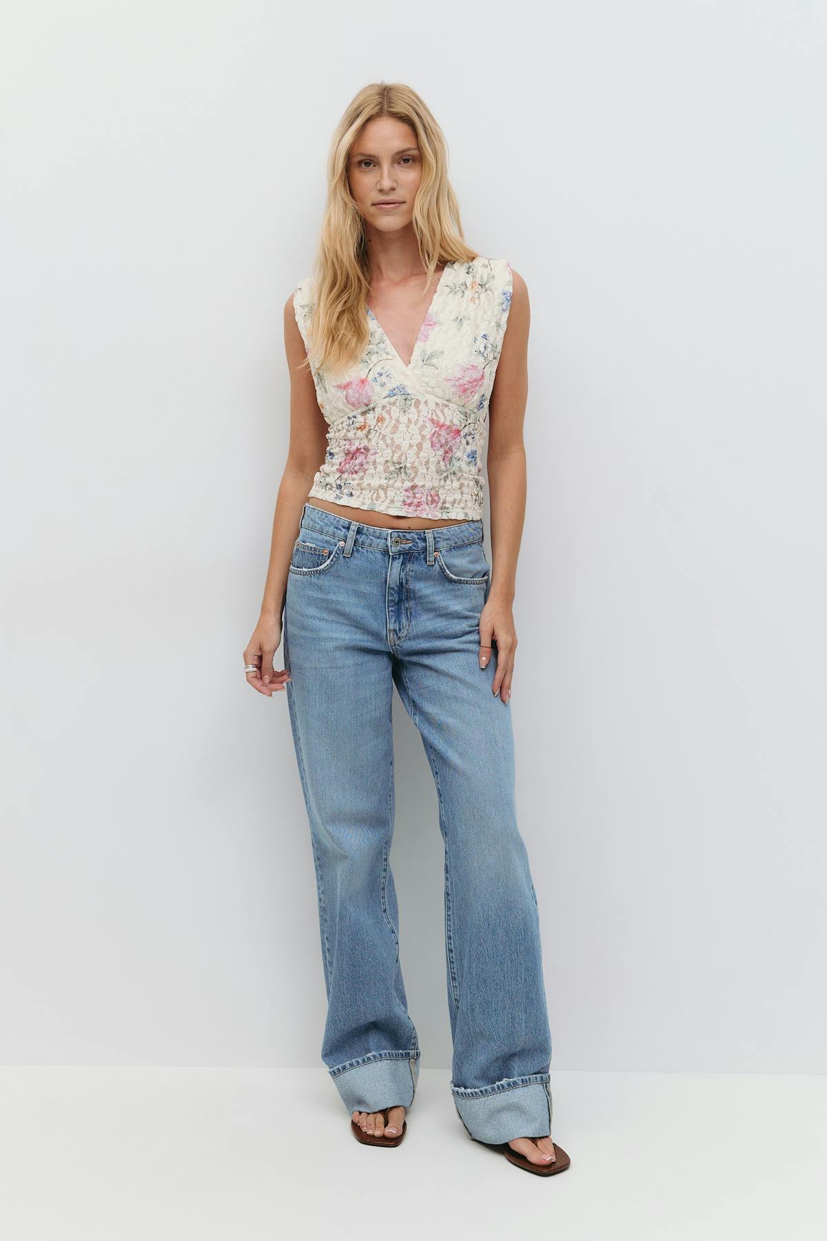 Lace top - Jaune clair