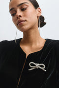 Velour top - Noir
