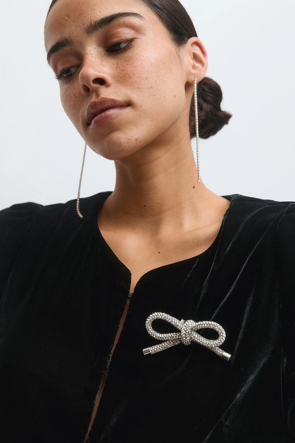 Velour top - Noir