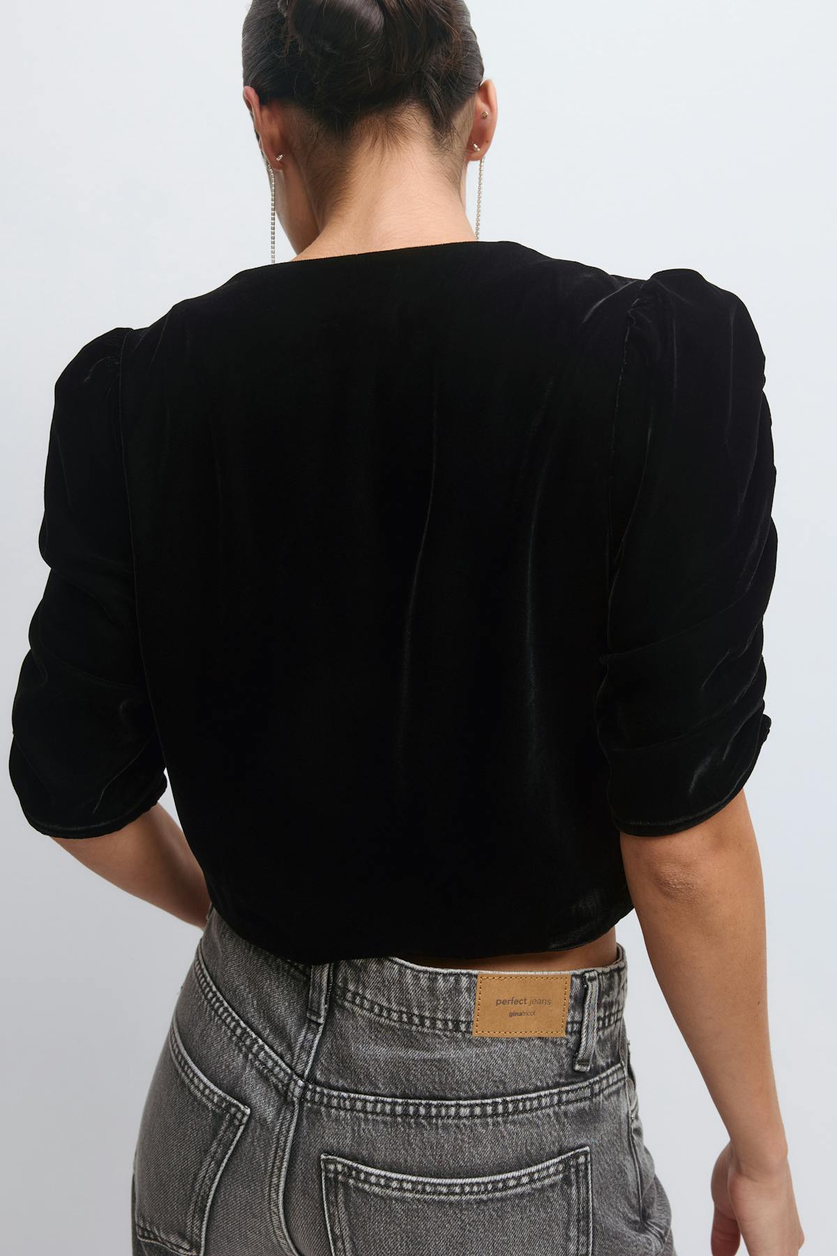 Velour top - Noir