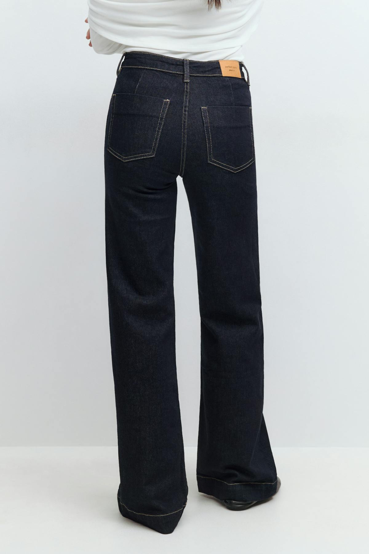 Front pocket flare jeans - Bleu