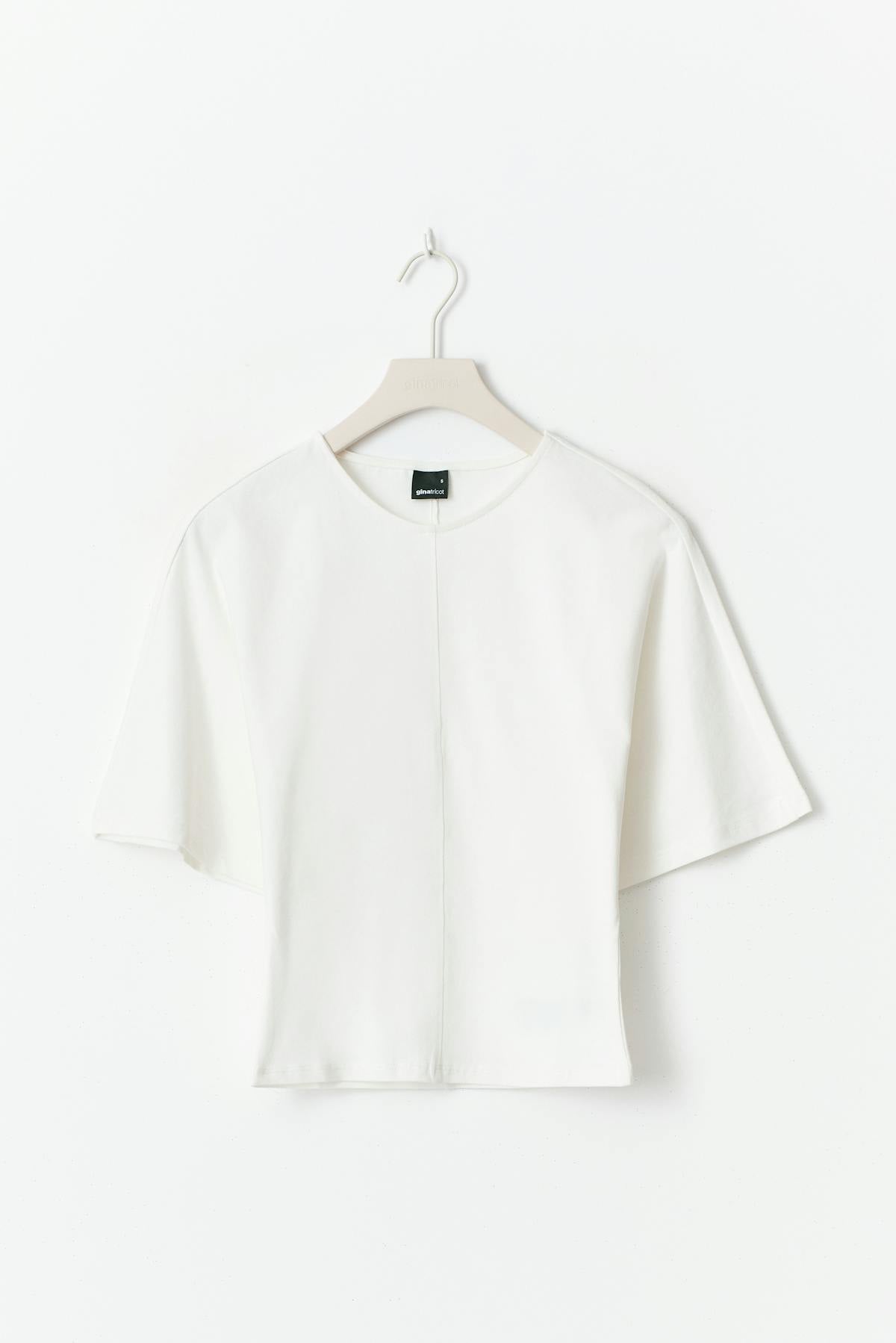 Sculpture seam detail top - Blanc cassé