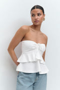 Ruffle top - Noir