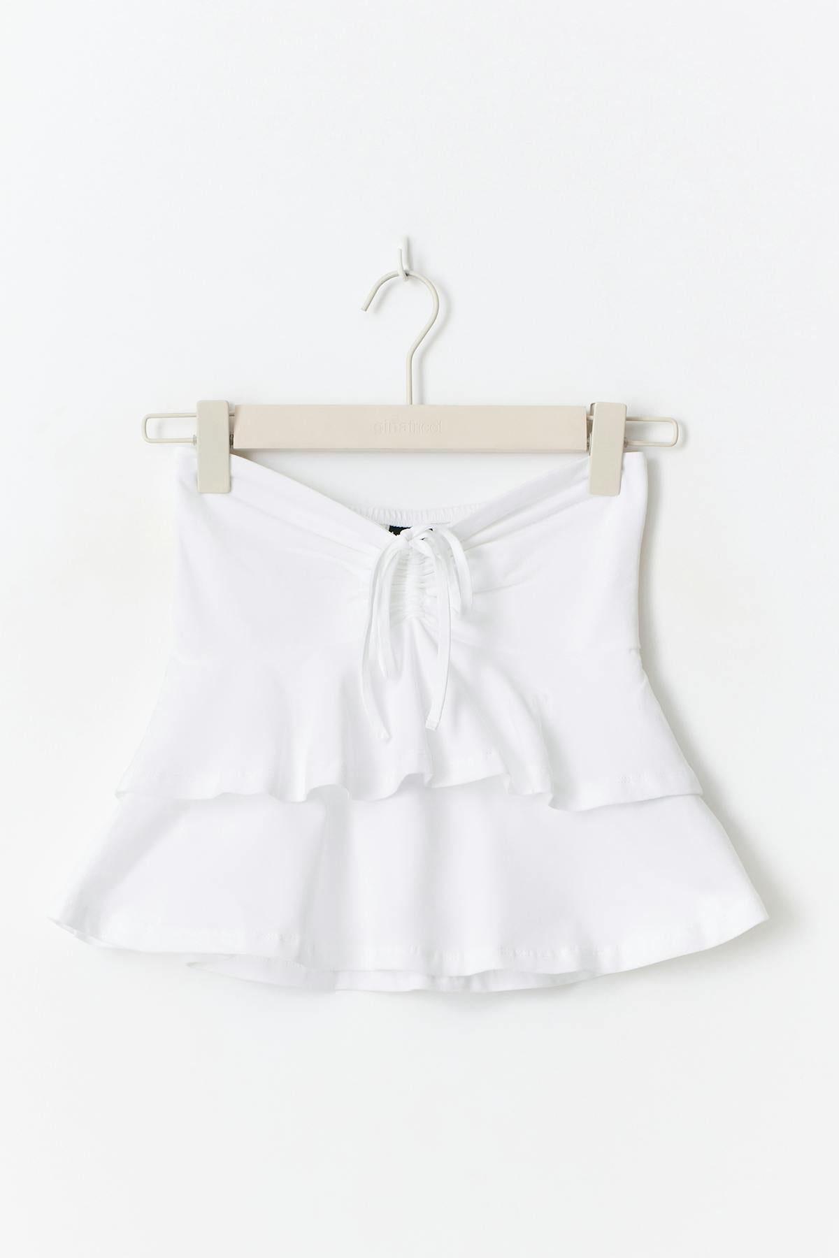 Ruffle top - Blanc cassé