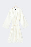 Satin loungewear robe - Bleached mauve