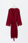 Satin loungewear robe - Noir