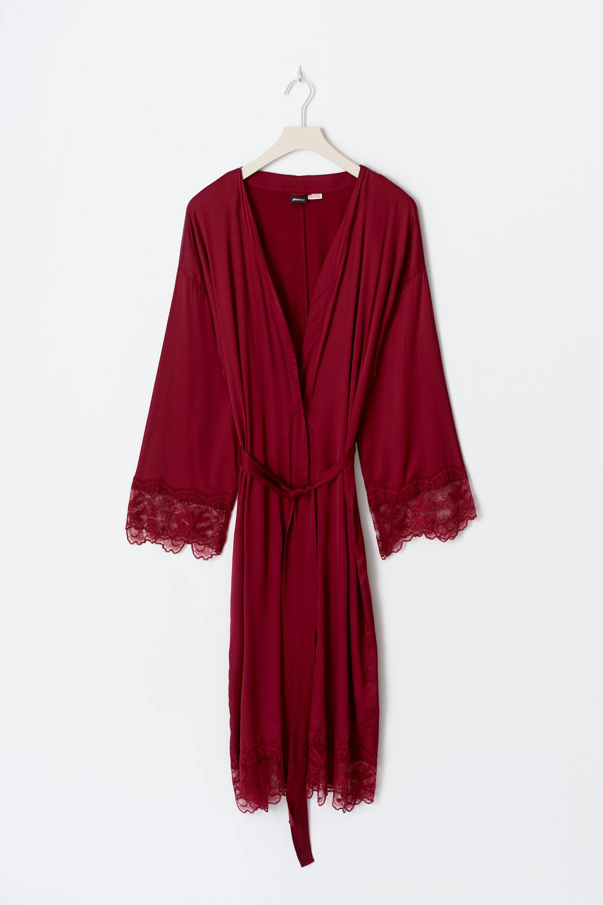 Satin loungewear robe - Noir