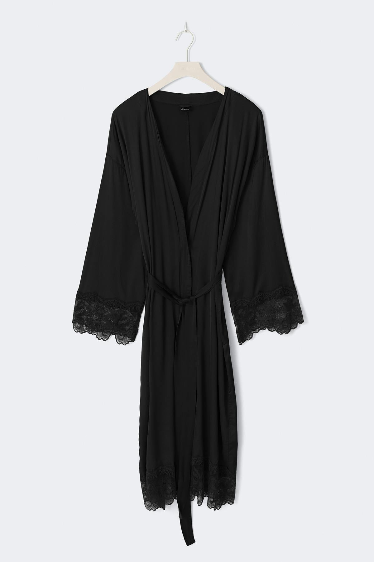 Satin loungewear robe - Gardenia
