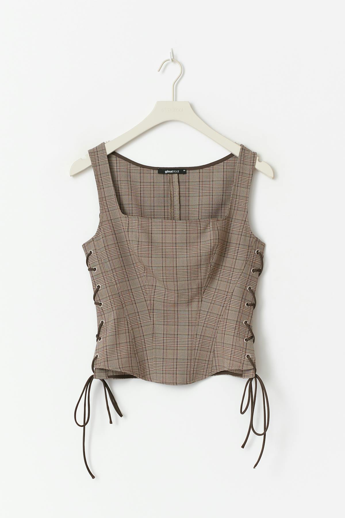 corset top - Vintage flower