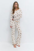 Low waist loungewear trousers - Chocolate plum
