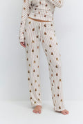 Low waist loungewear trousers - Teddy bear aop