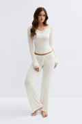 Low waist loungewear trousers - Noir