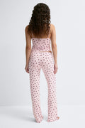 Low waist loungewear trousers - Gardenia