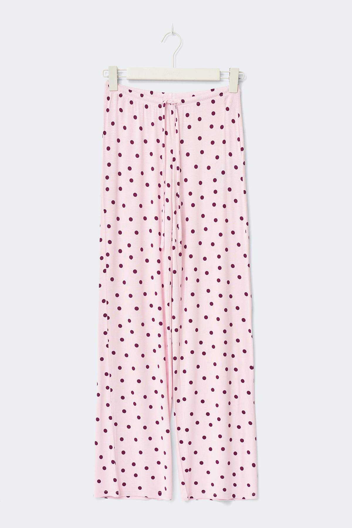 Low waist loungewear trousers - Gardenia